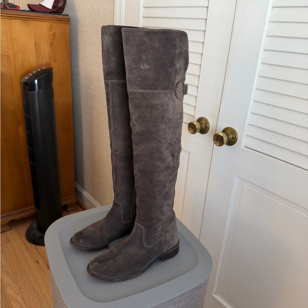 Frye Shirley Smoke Suede Over-the-Knee Boots